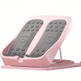 Foldable 9-Level Adjustable Inclined Plate Pedal. Leg Stretcher for Tightening Calf and Leg Muscles, Improve Flexibility and Mobility (Color: pink)