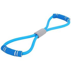Stretch Resistance Fitness Exercise Band. Pilates (Color: blue band)