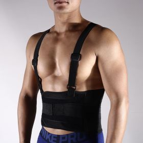 Adjustable Weightlifting Belt with Shoulder Strap, Back Braces. Support for Lower Back Pain. (size: XL)