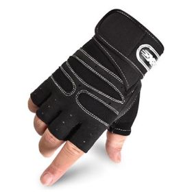 Half Finger Lifting Gloves, Weight, Exercises, Body Building, Training, Sport, Gym, Fitness Gloves for Men and Women (Color: White, size: M)
