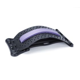 Home Waist Stretching Massage Device for Auxiliary Lumbar Correction, Waist and Fitness Massage and Stretching. (Color: Purple)