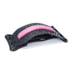Home Waist Stretching Massage Device for Auxiliary Lumbar Correction, Waist and Fitness Massage and Stretching. (Color: pink)