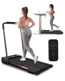 FYC Under Desk Treadmill. 2 in 1 Folding Treadmill for Home. 300LBS Weight Capacity. Free Installation Foldable Treadmill. (Color: Black)