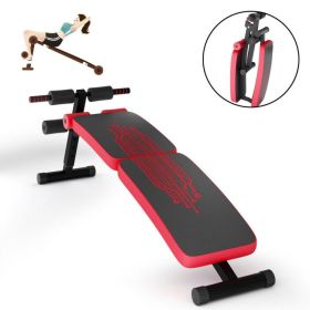 Gym Room Adjustable Height Exercise Bench, Abdominal Twister Trainer. (Color: Red, Type: Exercise & Fitness)