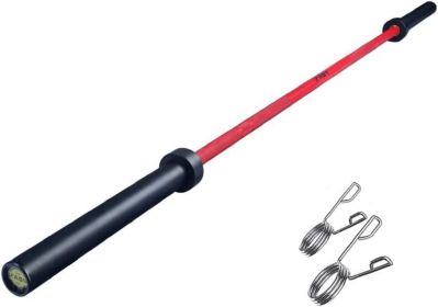 7.2ft Barbell Bar for 2in. Olympic Plates. Home Gym Weightlifting Bar. (Color: as Pic)