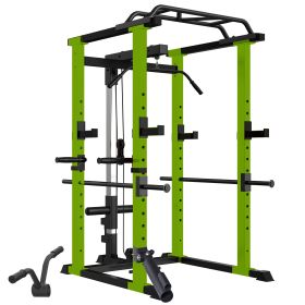 Multi-functional Power Cage, Home Adjustable Pullup Squat Rack, 1000Lbs Capacity Comprehensive Fitness Barbell Rack. (Color: as Pic)