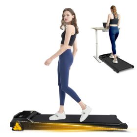Under Desk Treadmills, Walking Pad with Incline and Remote Control and LED Display. Electric Running Machine for Home and Office. (Color: Black)