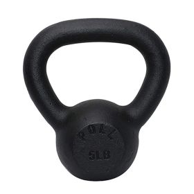 Kettlebell for Home Fitness Exercise (Weights Available: 5LB, Color: Black)