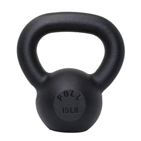 Kettlebell for Home Fitness Exercise (Weights Available: 15LB, Color: Black)