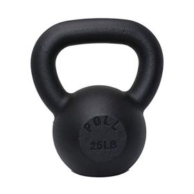Kettlebell for Home Fitness Exercise (Weights Available: 25LB, Color: Black)
