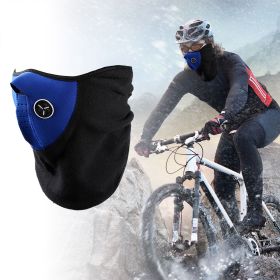 Half Face Mask, Breathable Windproof, Dustproof, Neck Warmer for Bike and Motorcycle Riding and Racing. (Color: Blue)