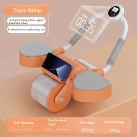 Smart Timing Abdominal Exercise Machine. Home Fitness Core Workout Trainer. (Color: orange)