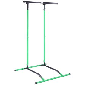 VEVOR Power Tower Dip Station. 2-Level Height Adjustable Pull Up Bar Stand. (Color: Green)