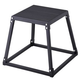 VEVOR Plyometric Jump Box, 18 Inch Plyo Box, Steel Plyometric Platform and Jumping Agility Box. (Color: Rlack, size: 18 inch)