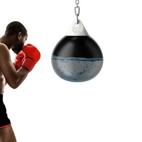 Home Gym 18 Inch Water Punching Bag with Adjustable Metal Chain. (Color: Black, Type: Exercise & Fitness)