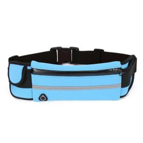 Velocity Water-Resistant Sports Running Belt and Fanny Pack for Outdoor Sports. (Color: Sky Blue)