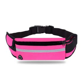 Velocity Water-Resistant Sports Running Belt and Fanny Pack for Outdoor Sports. (Color: Rose Red)