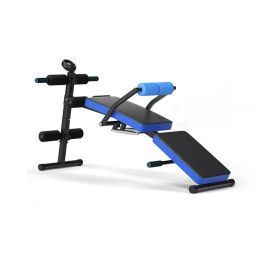 Multi-Position Adjustable Strength Training Bench for Home Gym. (Color: Blue, Type: Exercise & Fitness)