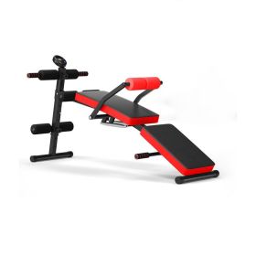 Multi-Position Adjustable Strength Training Bench for Home Gym. (Color: Red, Type: Exercise & Fitness)