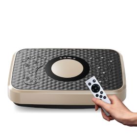 Vibration Plate Fitness Platform, Whole Body Exercise Machine for Lymphatic Drainage, Shaking Workout Board with 120 Speed Levels. (Main Material: Rubber, Main Color: Golden Black)
