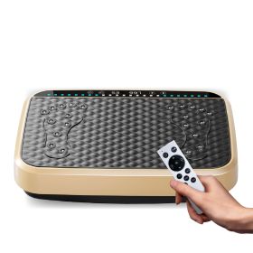 Vibration Plate Exercise Machine, Whole Body Fitness Platform for Lymphatic Drainage, Vibrating Shaker Board with 120 Speed Levels. (Main Material: Rubber, Main Color: Golden Black)