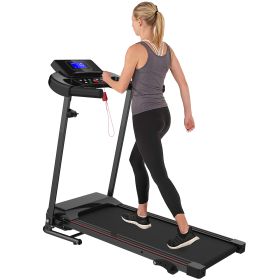 Foldable Tilt Treadmill Walking Machine (Color: Black)